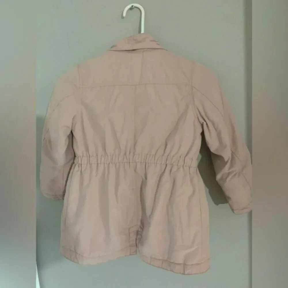H&M Girls Sherpa  Parka Jacket Coat  Rose Pink Size 6-7